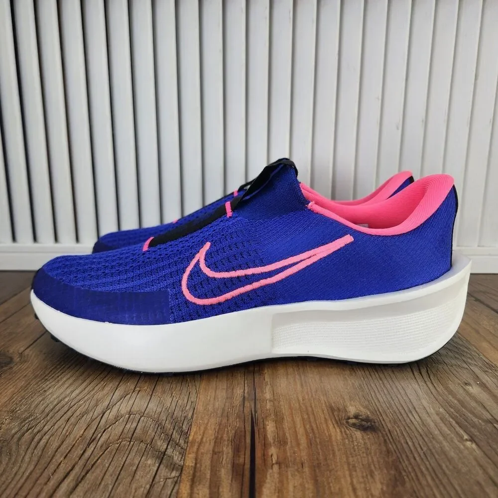 Nike Interact Run EasyOn Womens Sz 10 Blue Pink Slip On Running Shoes FV5591-500